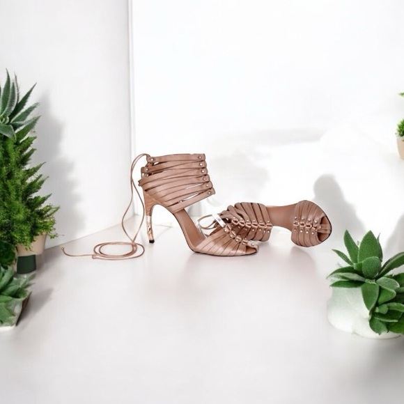 Tom Ford for Gucci iconic runway corset satin bamboo heels Sz. 7.5B - Picture 2 of 15